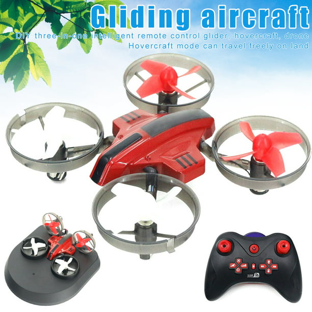 Remote Control RC Drone Flying Glider Hovercraft Land Driving Mode Quadcopter